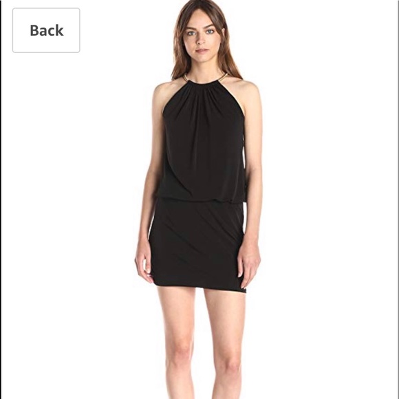 Jessica Simpson Black Tiered Lace One Shoulder Knee Length Cocktail